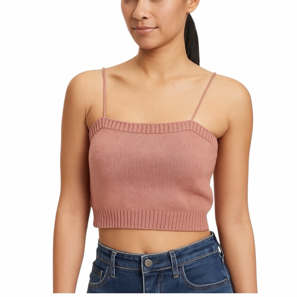 Aeropostale Dusty Pink Knit Sweater Crop Top XL